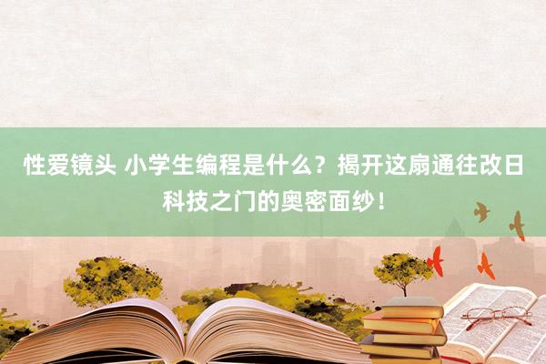 性爱镜头 小学生编程是什么？揭开这扇通往改日科技之门的奥密面纱！