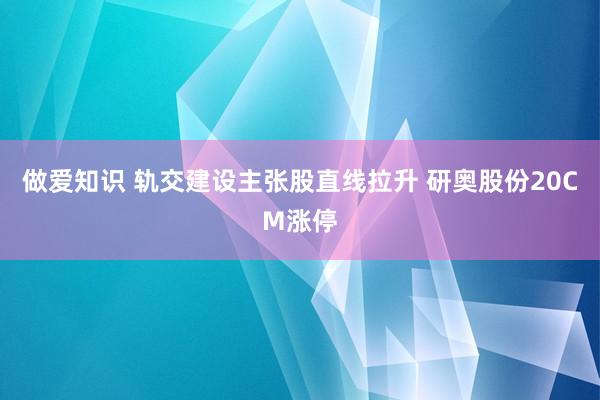 做爱知识 轨交建设主张股直线拉升 研奥股份20CM涨停