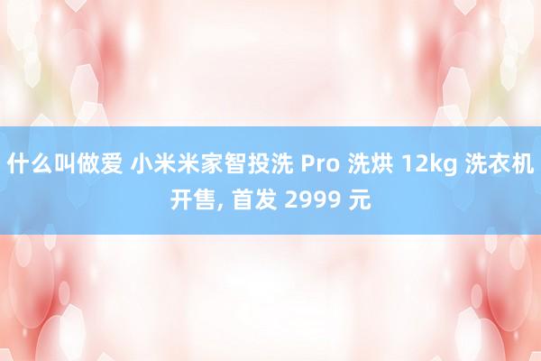 什么叫做爱 小米米家智投洗 Pro 洗烘 12kg 洗衣机开售， 首发 2999 元