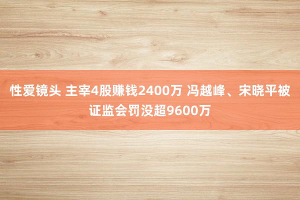 性爱镜头 主宰4股赚钱2400万 冯越峰、宋晓平被证监会罚没超9600万