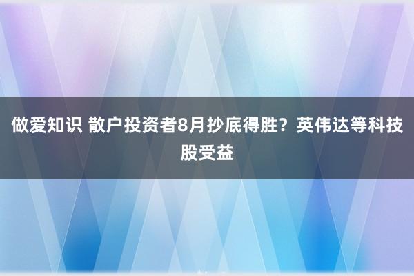 做爱知识 散户投资者8月抄底得胜？英伟达等科技股受益