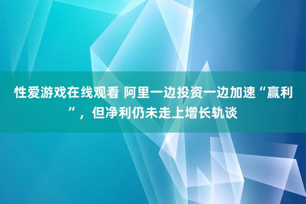 性爱游戏在线观看 阿里一边投资一边加速“赢利”，但净利仍未走上增长轨谈