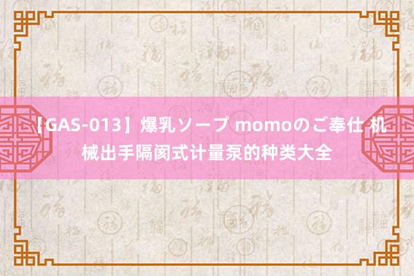 【GAS-013】爆乳ソープ momoのご奉仕 机械出手隔阂式计量泵的种类大全