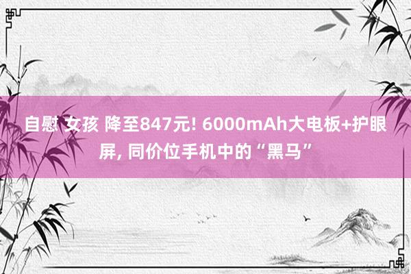 自慰 女孩 降至847元! 6000mAh大电板+护眼屏， 同价位手机中的“黑马”