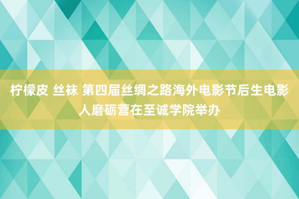 柠檬皮 丝袜 第四届丝绸之路海外电影节后生电影人磨砺营在至诚学院举办