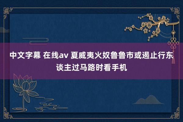 中文字幕 在线av 夏威夷火奴鲁鲁市或遏止行东谈主过马路时看手机