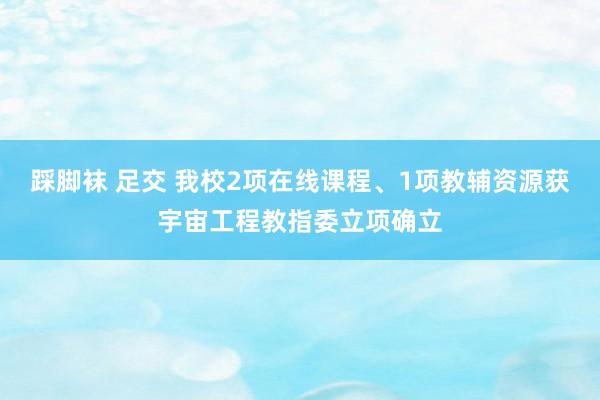 踩脚袜 足交 我校2项在线课程、1项教辅资源获宇宙工程教指委立项确立